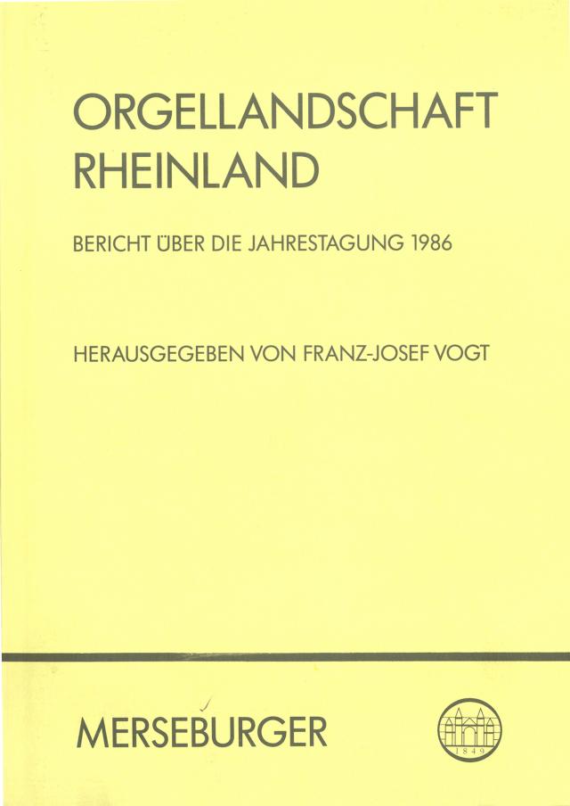 Orgellandschaft Rheinland