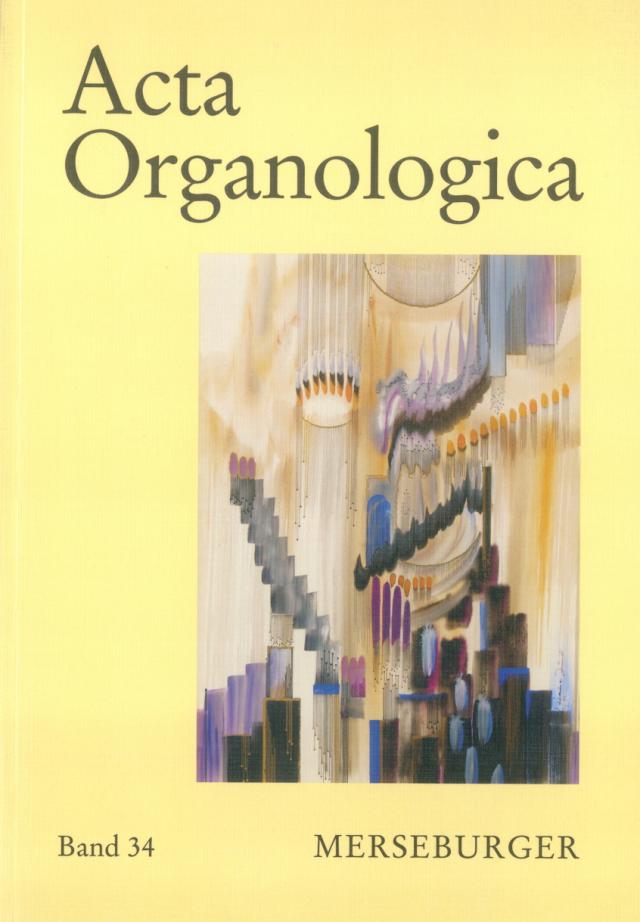 Acta Organologica, Band 34