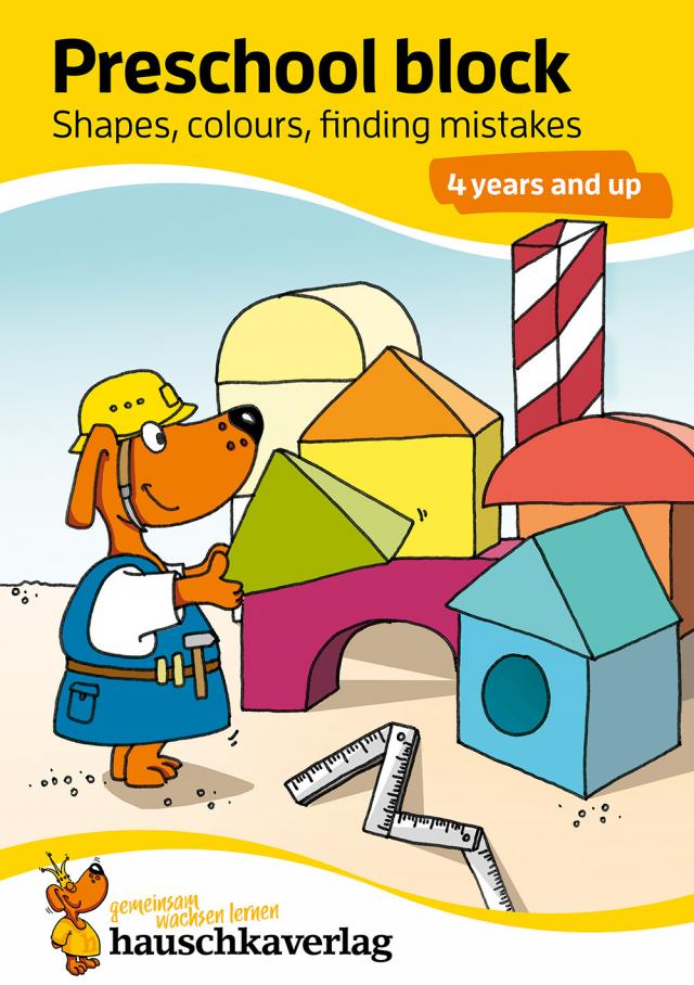 Kindergarten Activity Book from age 4 years - Shapes, colours, spot the difference - for kids, boy and girl