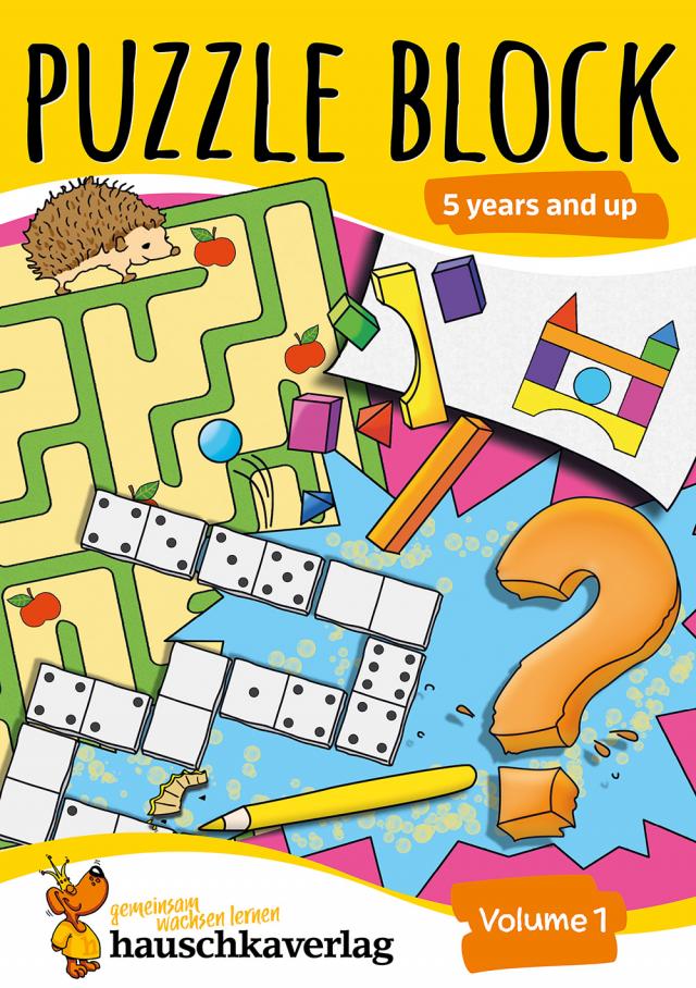 Puzzle Activity Book from 5 Years - Volume 1: Colourful Preschool Activity Books with Puzzle Fun - Labyrinth, Sudoku, Search and Find Books for Children, Promotes Concentration & Logical Thinking
