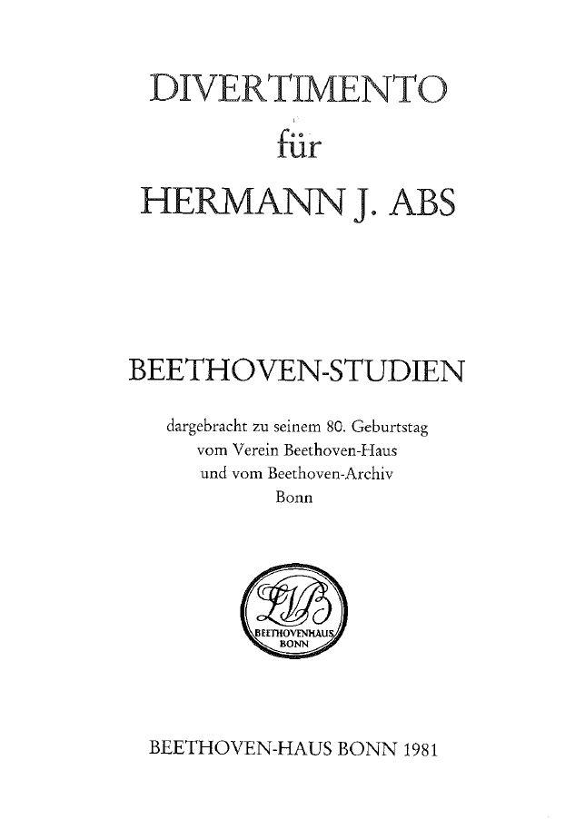 Divertimento für Hermann J. Abs