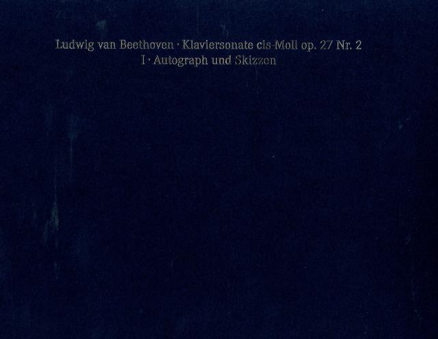Ludwig van Beethoven. Klaviersonate cis-Moll op. 27 Nr. 2 “Mondschein-Sonate“