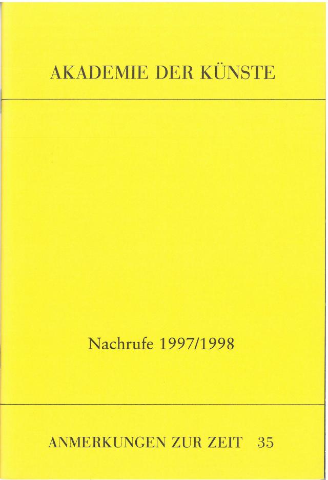 Nachrufe 1997/1998