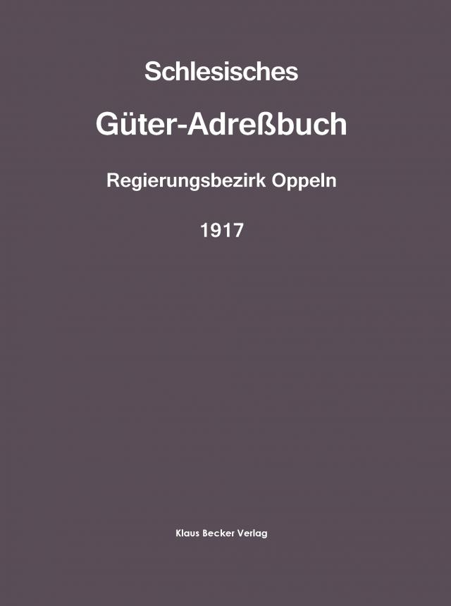 Schlesisches Güter-Adreßbuch 1917