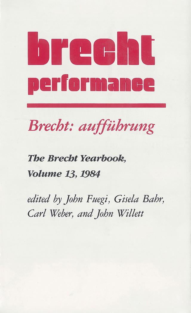 Brecht: aufführung