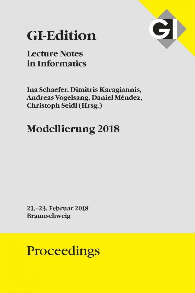 GI Edition Proceedings Band 280 Modellierung 2018