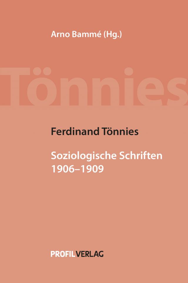 Ferdinand Tönnies: Soziologische Schriften II