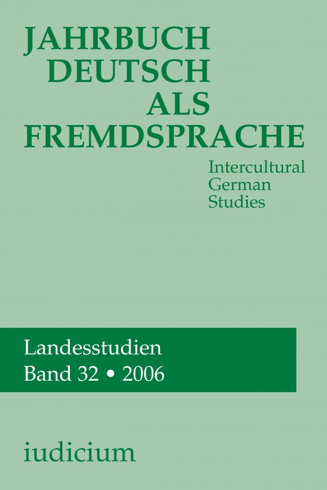 Jahrbuch Deutsch als Fremdsprache. Intercultural German Studies