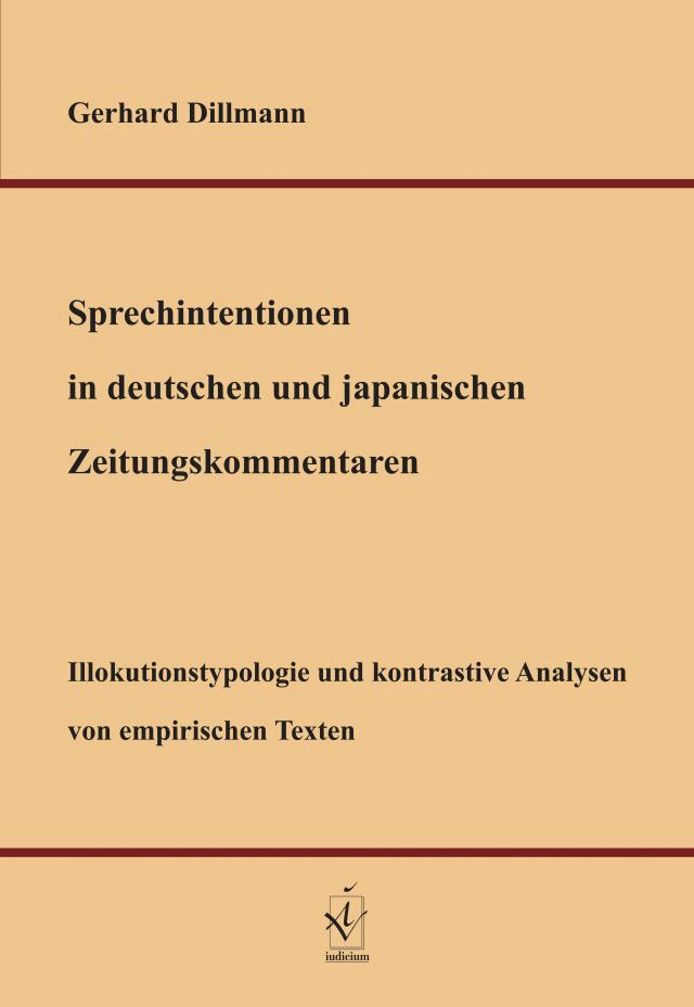 Sprechintentionen in deutschen und japanischen Zeitungskommentaren