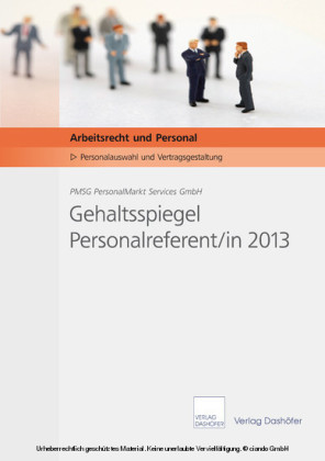 Gehaltsspiegel Personalreferent 2013