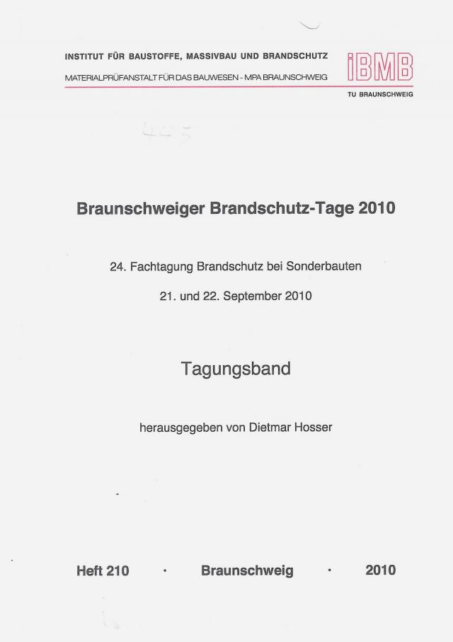 Braunschweiger Brandschutz-Tage 2010 : 24. Fachtagung Brandschutz bei Sonderbauten - 21. und 22. September 2010