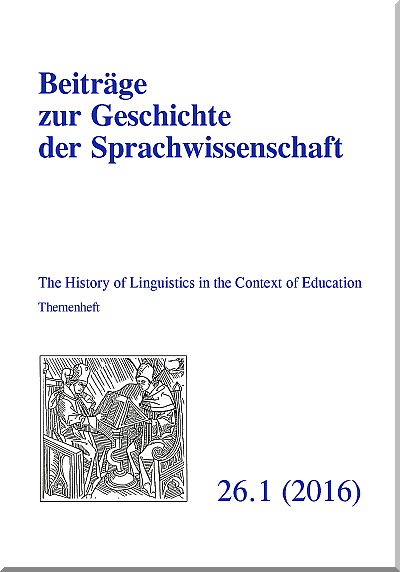 The History of Linguistics in the Context of Education