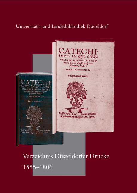 Verzeichnis Düsseldorfer Drucke 1555-1806