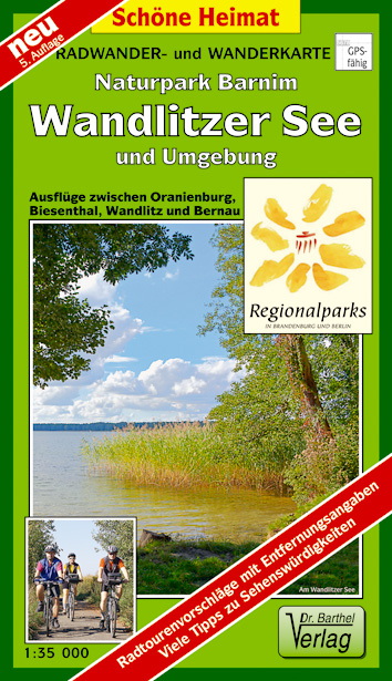 Radwander- und Wanderkarte Naturpark Barnim, Wandlitzer See und Umgebung