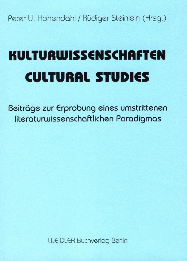 Kulturwissenschaften - Cultural Studies