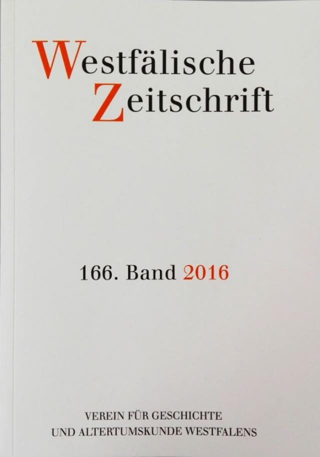 Westfälische Zeitschrift 166, Band 2016