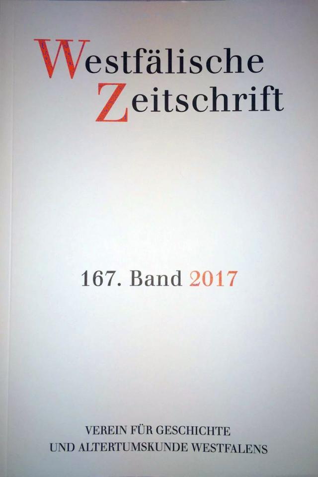 Westfälische Zeitschrift 167, Band 2017
