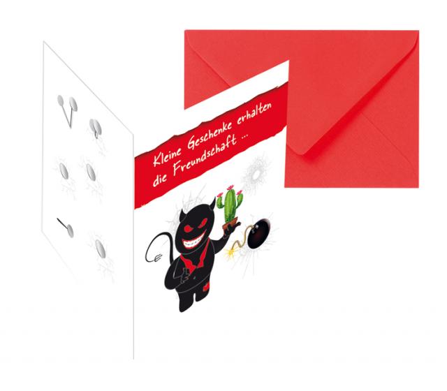 Schwarzer Humor - Mini-Geschenkkarte mit Kuvert