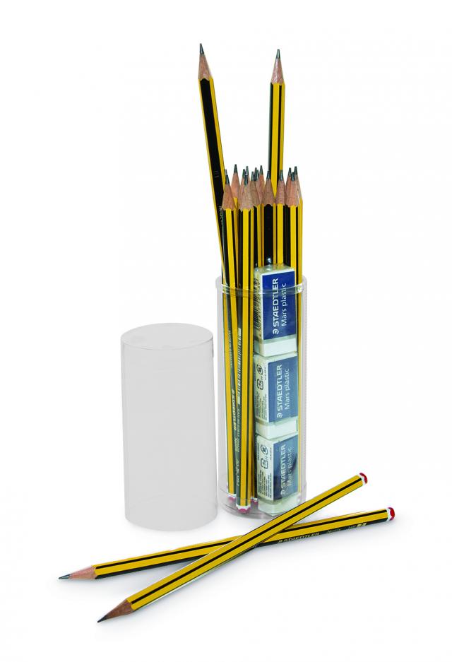 20 Bleistifte + 3 Radierer Marke 