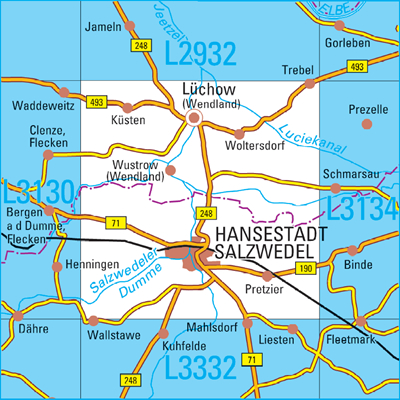 L3132 Hansestadt Salzwedel Topographische Karte 1:50000