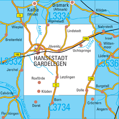 L3534 Hansestadt Gardelegen Topographische Karte 1:50000