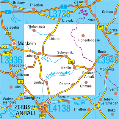 L3938 Loburg Topographische Karte 1:50000