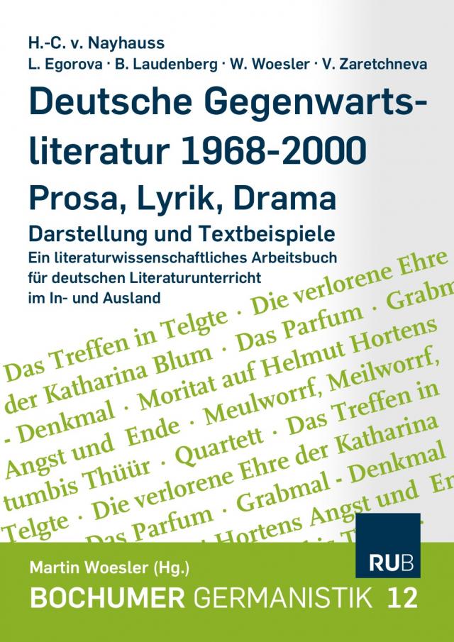 Deutsche Gegenwartsliteratur 1986-2000 - Prosa-Lyrik-Drama
