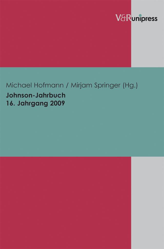 Johnson-Jahrbuch Bd. 16 / 2009