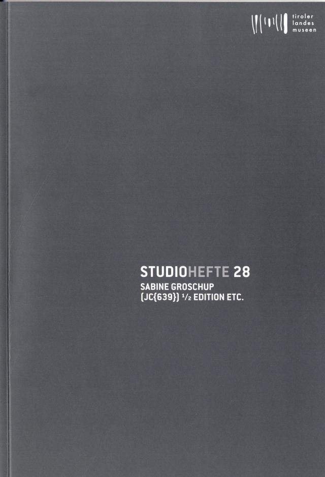 Studiohefte 28. Sabine Groschup (JC{639}) 1/2 Edition etc.