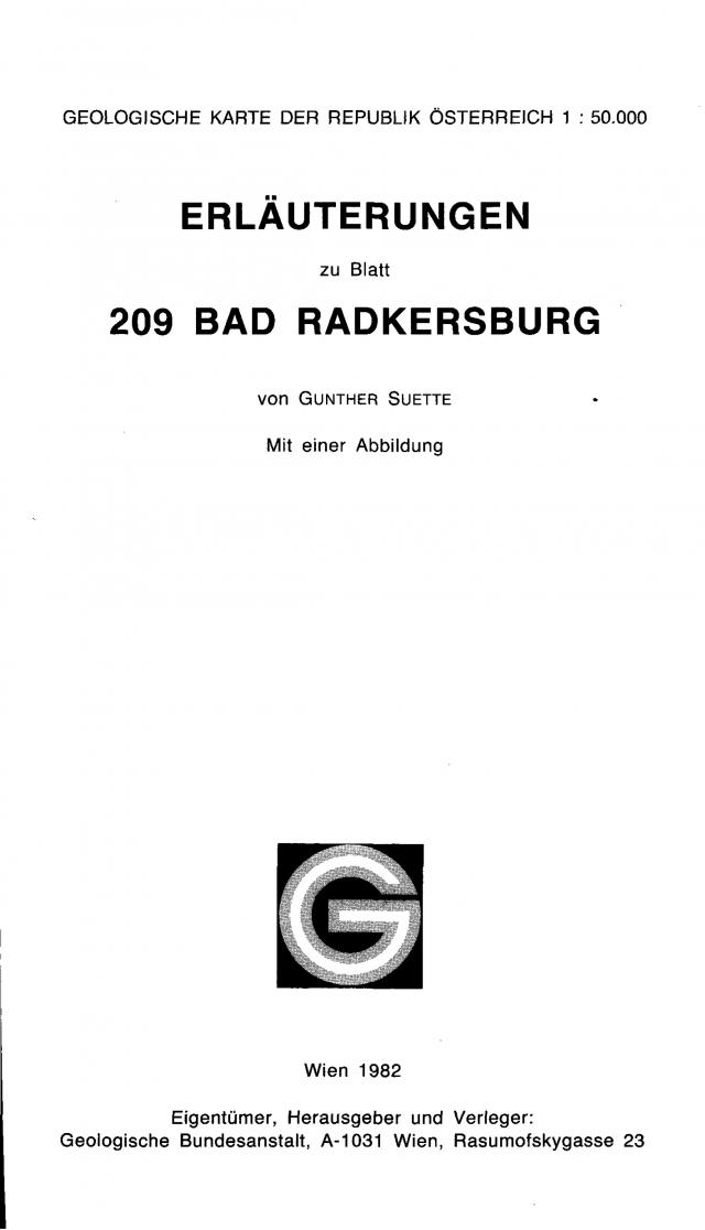Erläuterungen zu Blatt 209 Bad Radkersburg