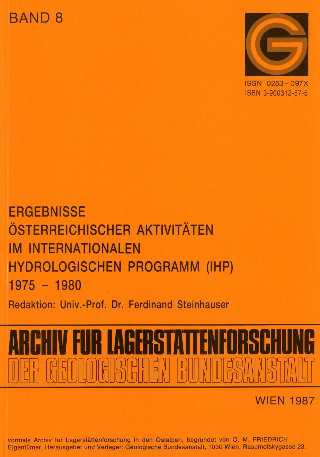Ergebnisse österreichischer Aktivitäten im Internationalen Hydrologischen Programm (IHP) 1975-1980