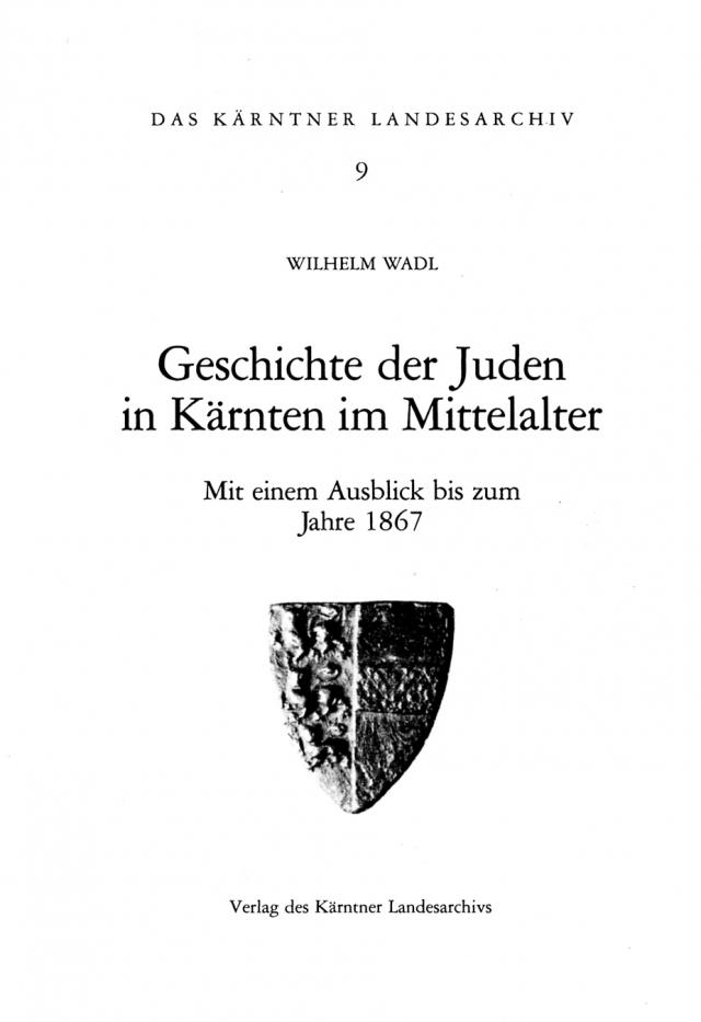 Geschichte der Juden in Kärnten im Mittelalter