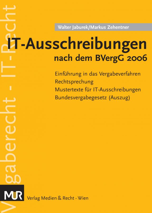 IT-Ausschreibungen nach dem BVergG 2006