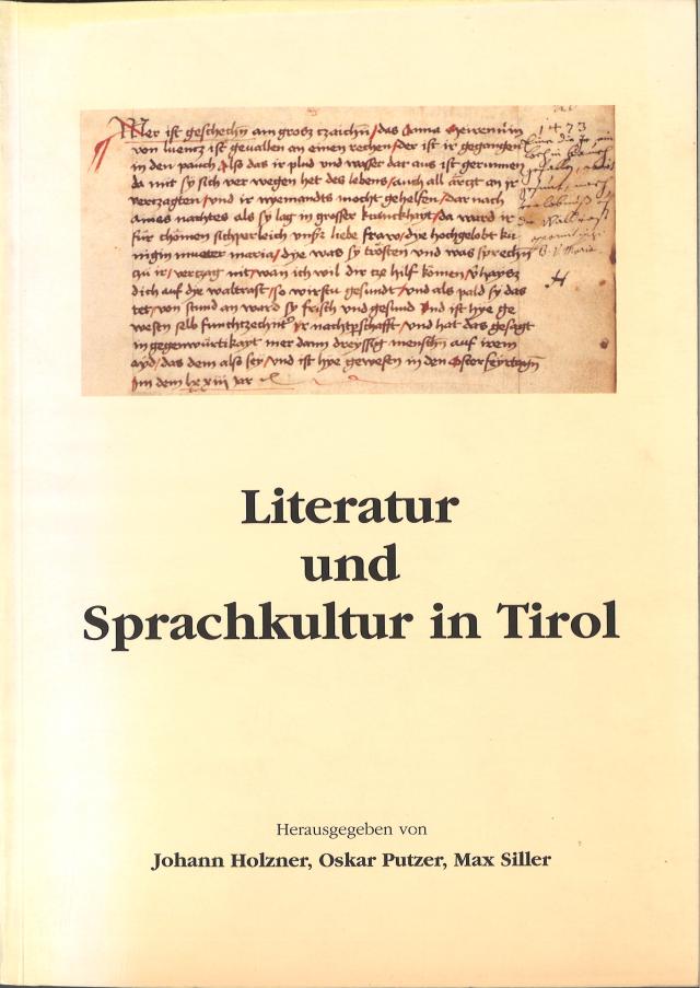 Literatur und Sprachkultur in Tirol