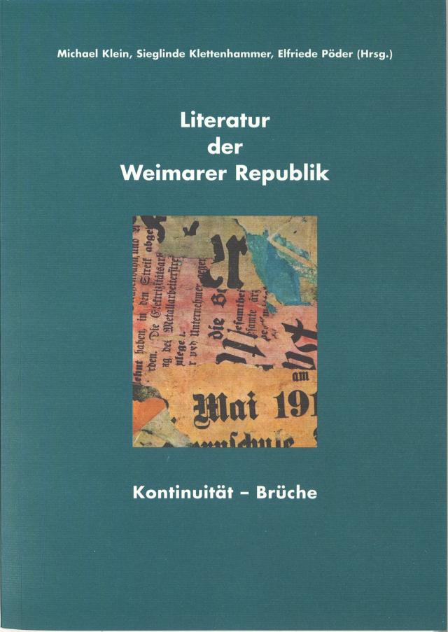 Literatur der Weimarer Republik.