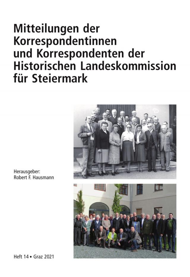 Mitteilungen der Korrespondentinnen und Korrespondenten der Historischen Landeskommission für Steiermark