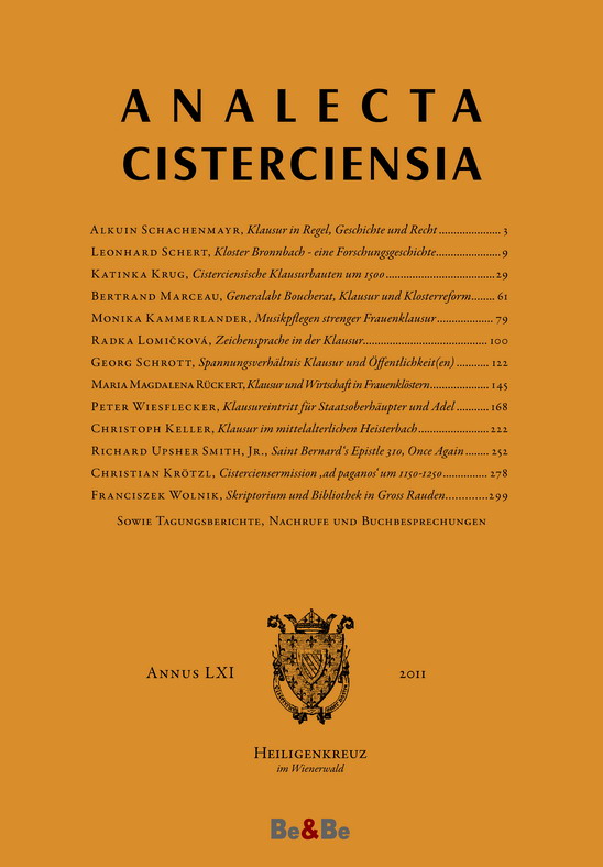 Analecta Cisterciensia 61 (2011)