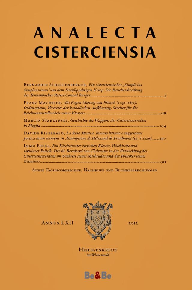 Analecta Cisterciensia 62 (2012)