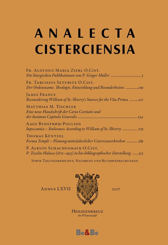 Analecta Cisterciensia 67 (2017)