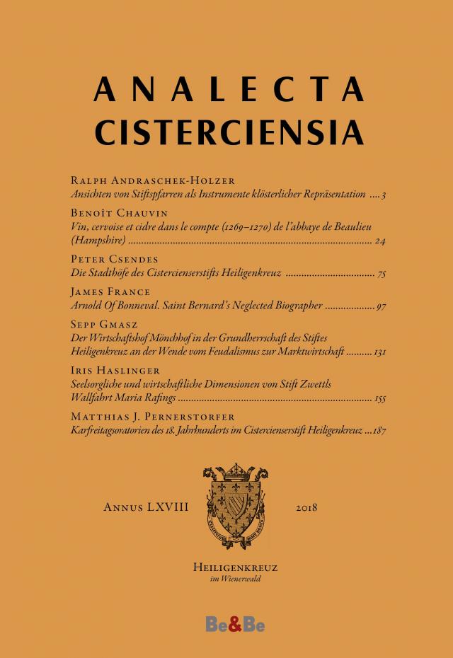 Analecta Cisterciensia 68 (2018)