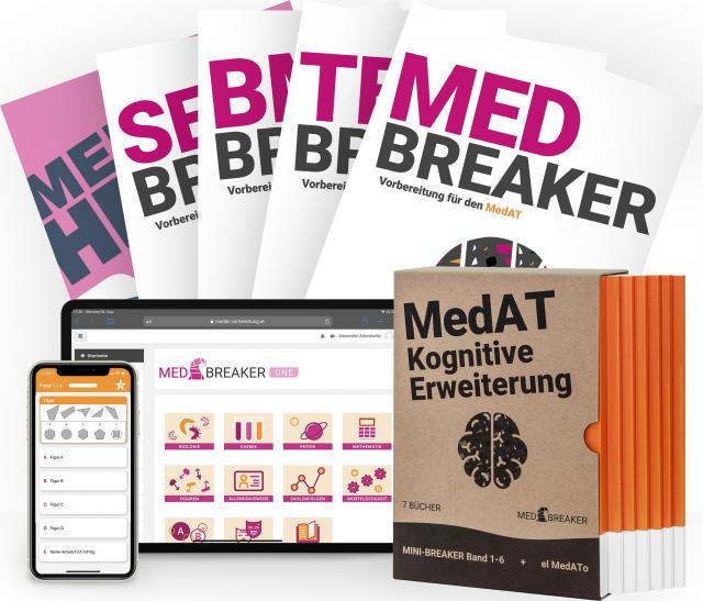 MedAT-Erfolgspaket: 12 Bücher, E-Learning/App, 3 MC-Freikarten |