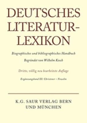Deutsches Literatur-Lexikon / Christener - Fowelin
