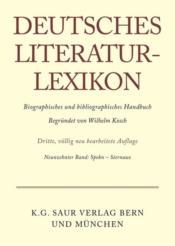 Deutsches Literatur-Lexikon / Spohn - Sternaux