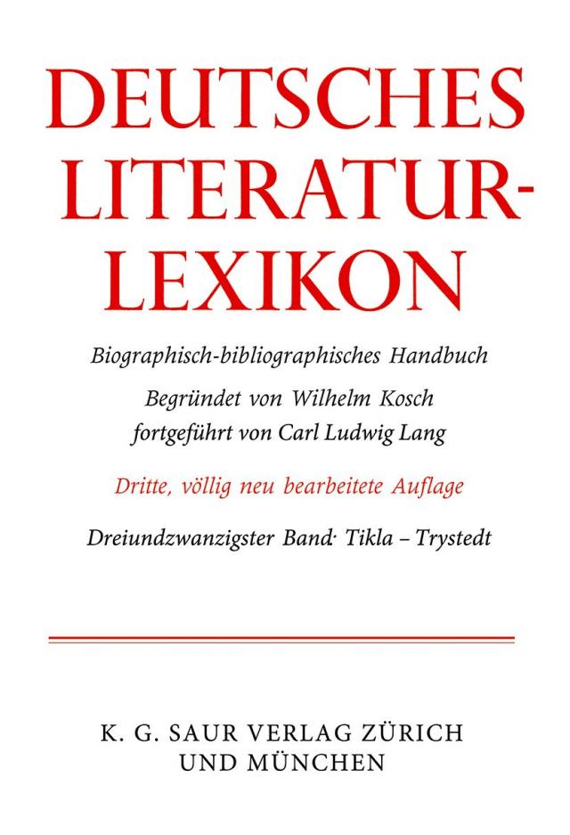 Deutsches Literatur-Lexikon / Tikla - Trystedt
