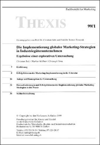 Die Implementierung globaler Marketing-Strategien in Industriegüterunternehmen