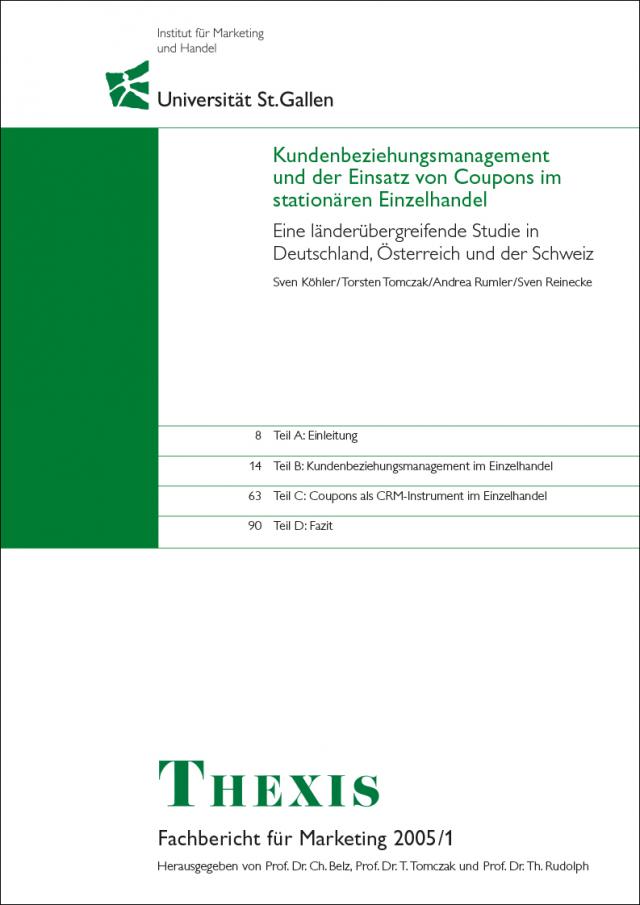 Kundenbeziehungsmanagement und der Einsatz von Coupons im deutschsprachigen Einzelhandel