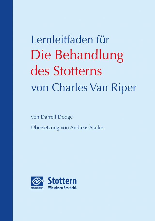 Lernleitfaden für Die Behandlung des Stotterns von Charles Van Riper