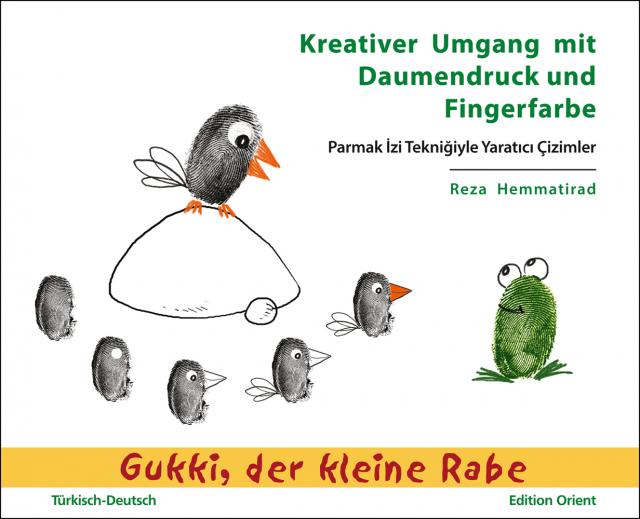 Kreativer Umgang mit Daumendruck und Fingerfarbe (Türkisch-Deutsch)