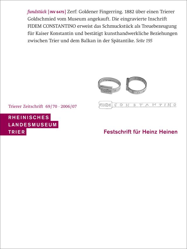Festschrift für Heinz Heinen