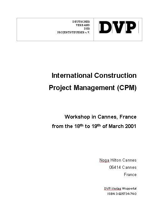 International Construction Project Management Forum (ICPMF)